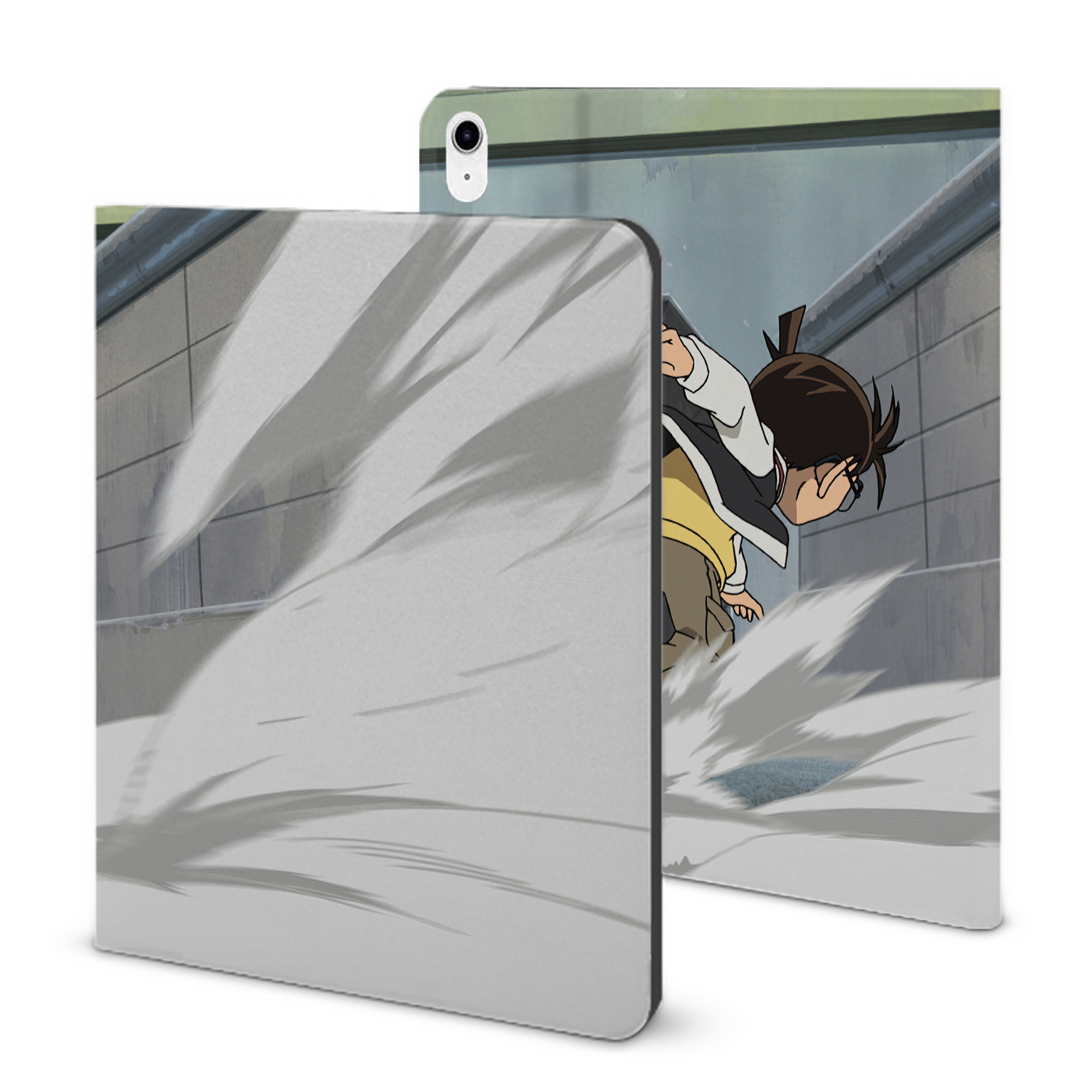 （画像用） 名探偵コナン Detective Conan IPad ケース ブック型 PUレザー TPU 耐衝撃 軽量 薄型 ペン収納なし 全面保護 IPad 各モデル対応